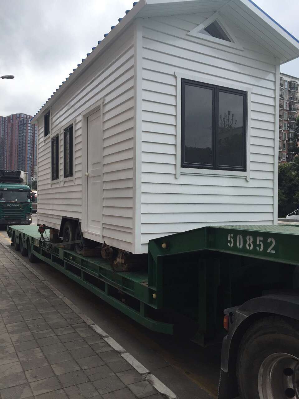 江門到香港物流專線，江門到香港移動房車運輸案例